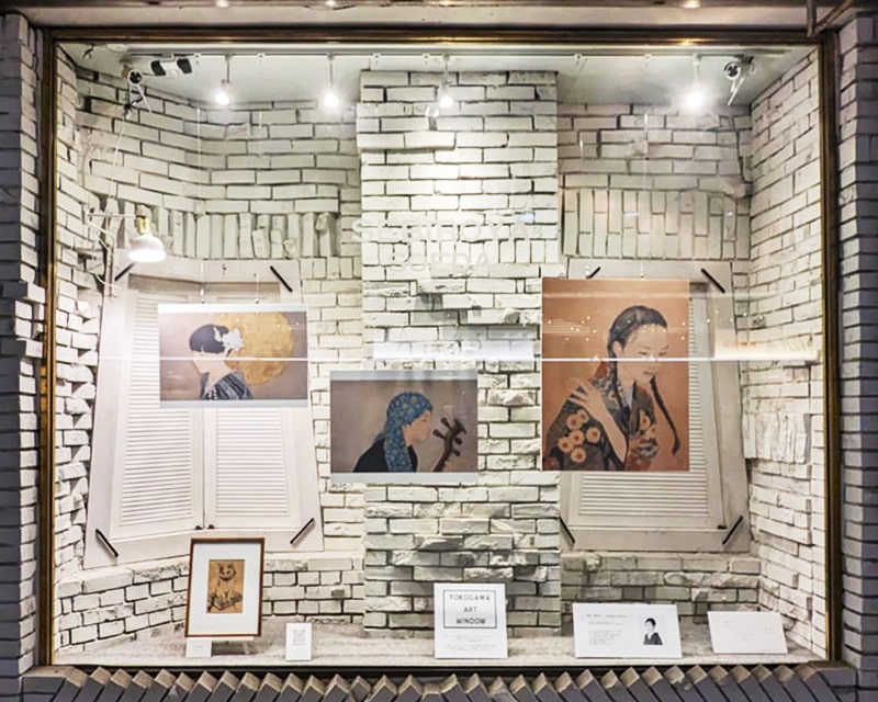 【横川アートウィンドウ】<br>日本画家 水登麻里子さんの作品展示